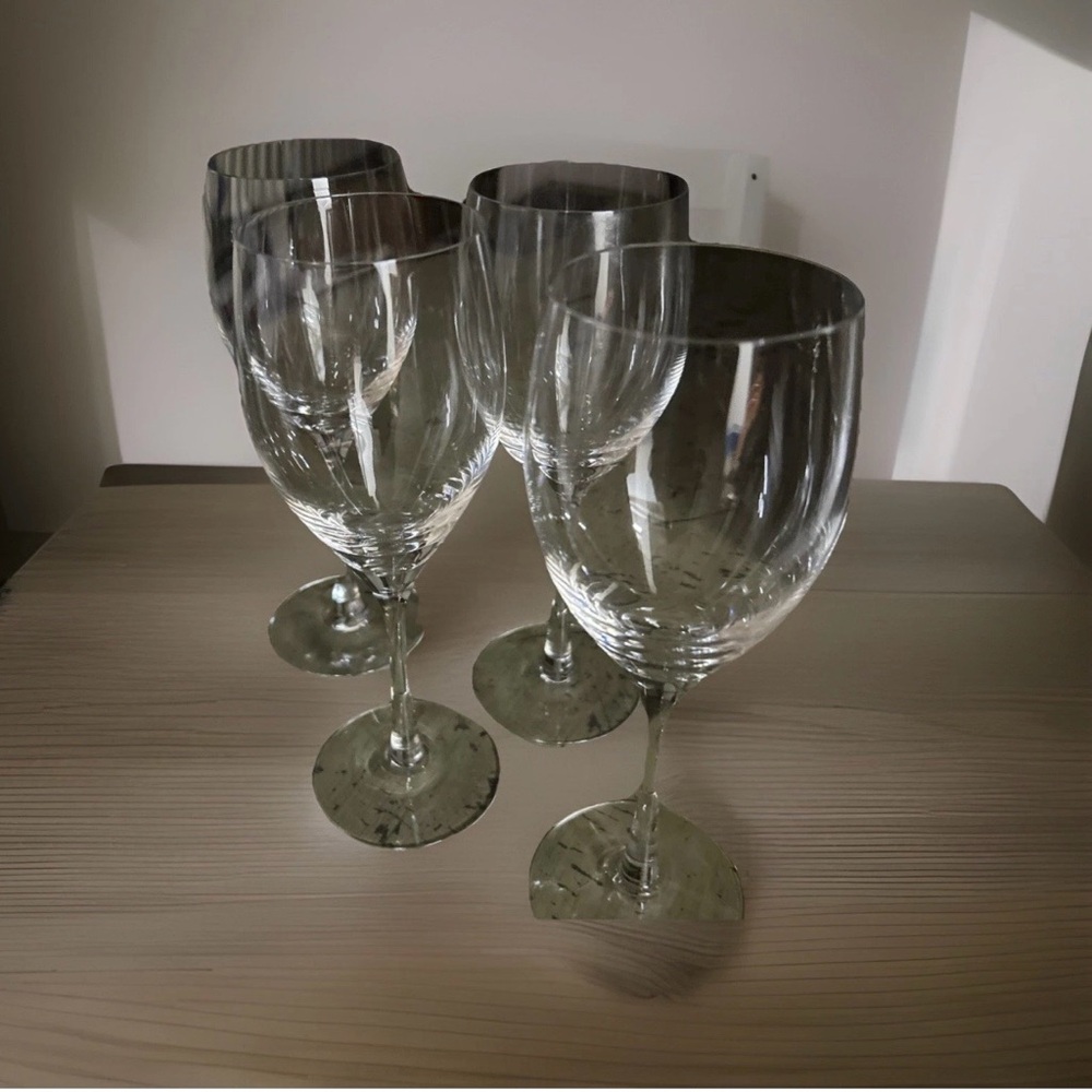 Dartington English Fine Quality Crystal  Large Wine Glasses Set Of 4